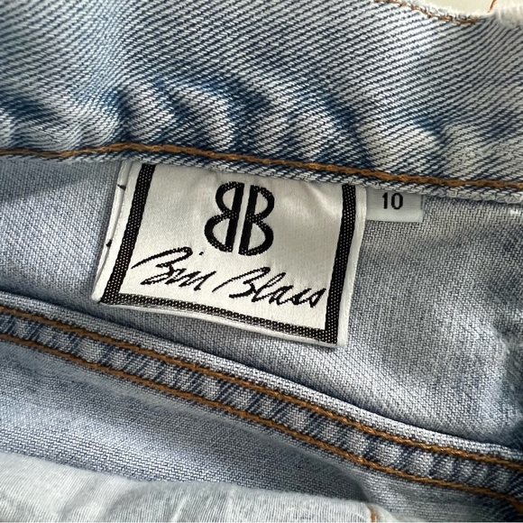 Bill Blass Vintage High Waisted Light Wash Mom Jeans Size 10 Rigid Denim Y2K 90s - Picture 11 of 12